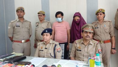 लिंक रोड थाना पुलिस की गिरफ्त में हत्यारी पत्नी और उसका प्रेमी